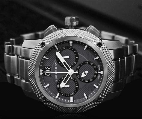 burberry watch swiss chronograph stainless steel bracelet bu9800|Amazon.com: Burberry Chronograph Watch.